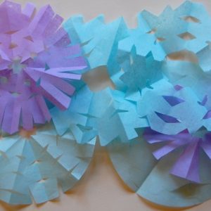 Tissue Paper Snowflakes