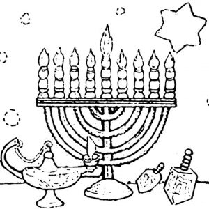 Hannukah Pop-up Paper Art Coloring Project - Framed