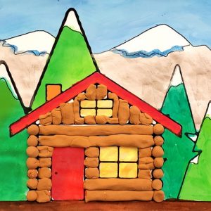 Bumpy Log Cabin [with Model Magic]
